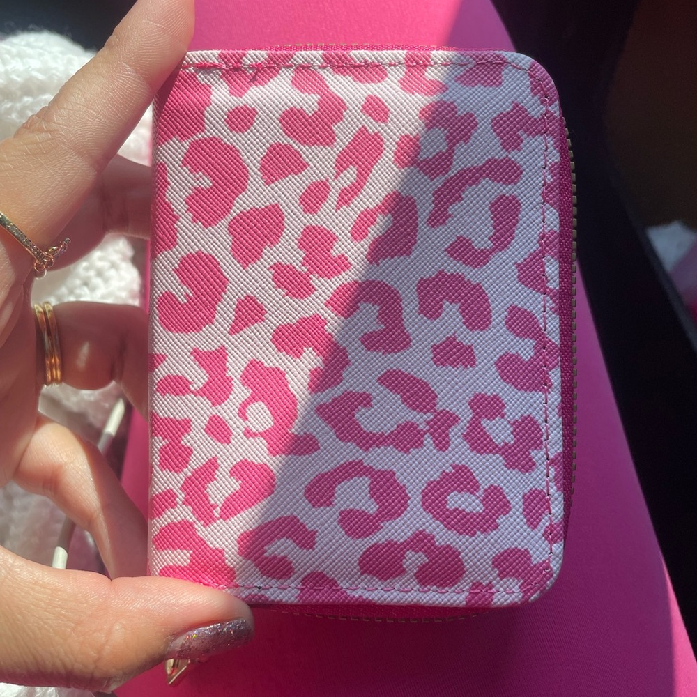 Pink Leopard Print Wallet